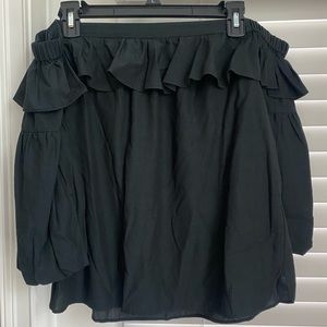 BCBG | Black Off The Shoulder Top - Medium (NWT)